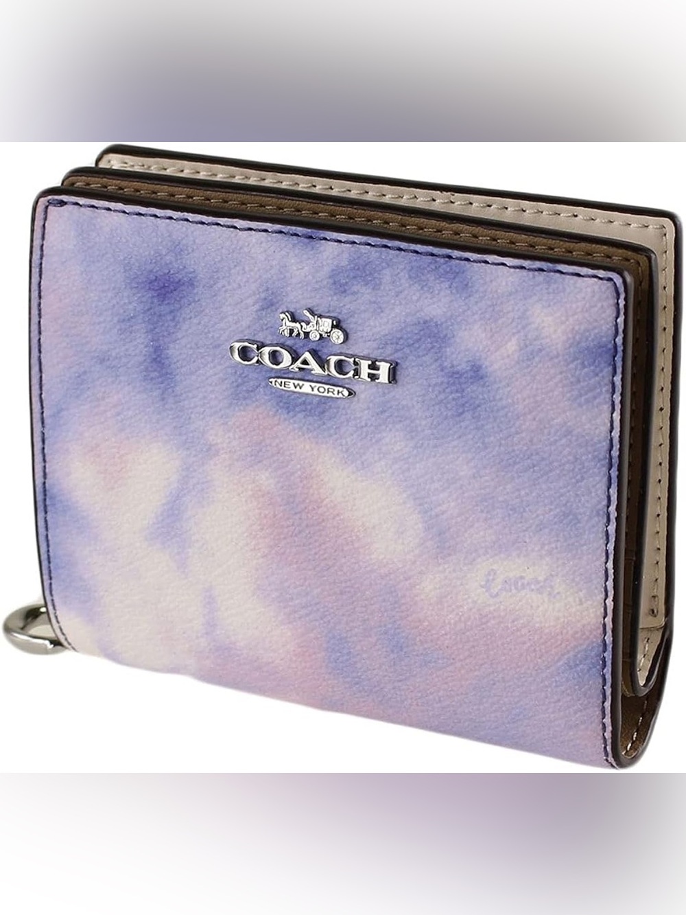 ☁️💜Coach Snap Wallet in Lavender & Blush